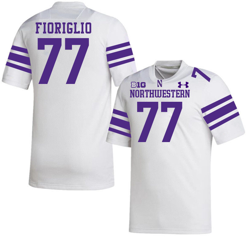 Northwestern Wildcats #77 Henry Fioriglio College Football Jerseys Stitched-White